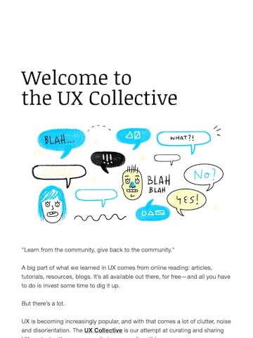 Welcome to the UX Collective Thumbnail Preview