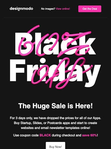 Black Friday on Designmodo, 60% Discount! Thumbnail Preview