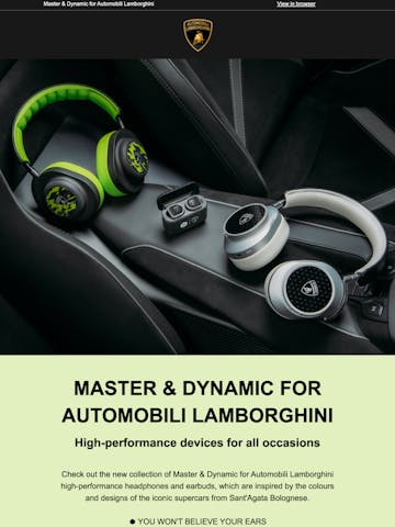 Lamborghini high-performance headphones Thumbnail Preview