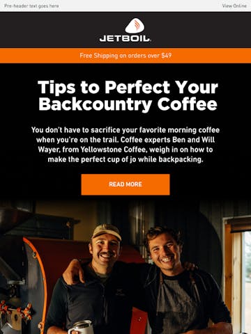 Jetboil Email Design Thumbnail Preview