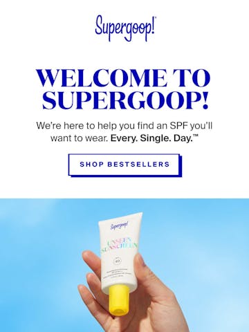 Supergoop Welcome Email Design Thumbnail Preview