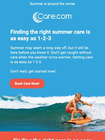 Care.com Email Design Thumbnail Preview