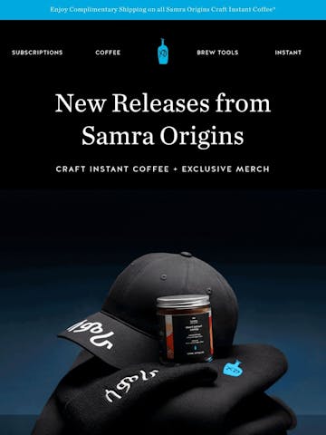 Blue Bottle Coffee Email Design Thumbnail Preview
