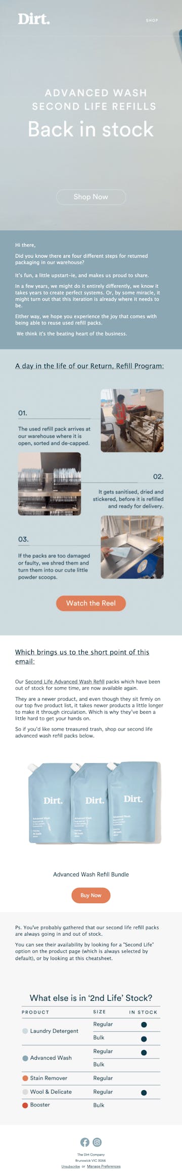 The Dirt Company Email Design Thumbnail Preview