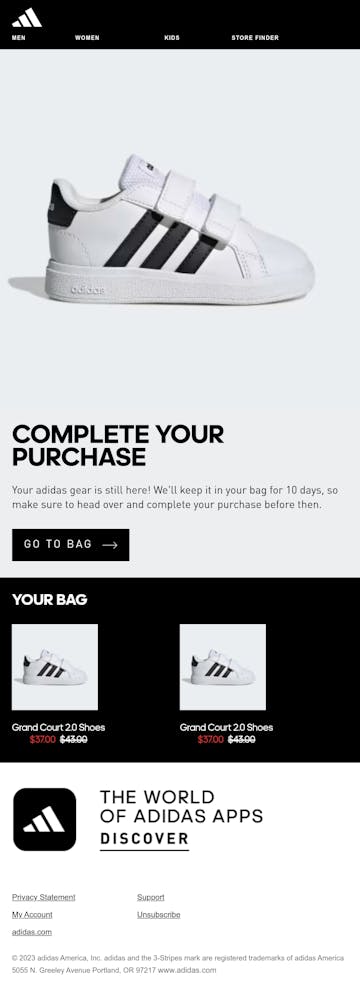 adidas Email Design Thumbnail Preview