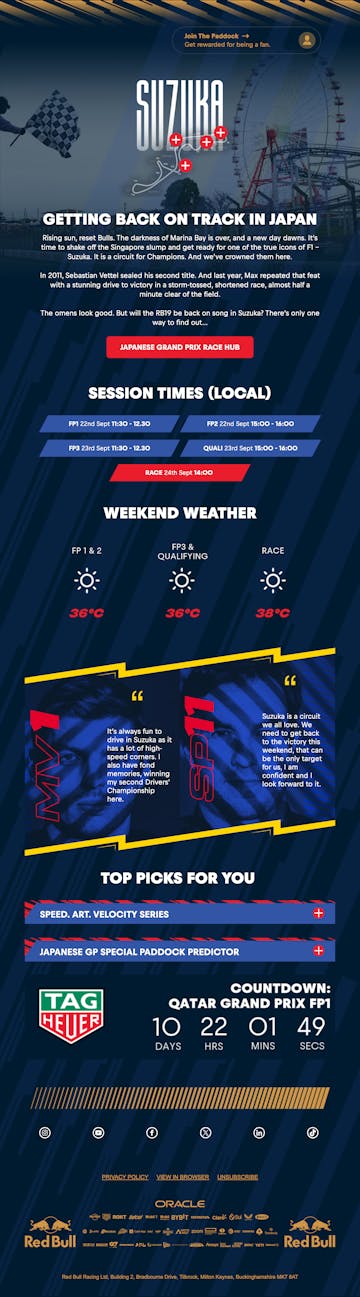 Red Bull Interactive Email Design Thumbnail Preview
