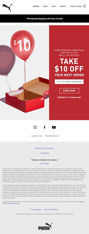 PUMA Email Design Thumbnail Preview