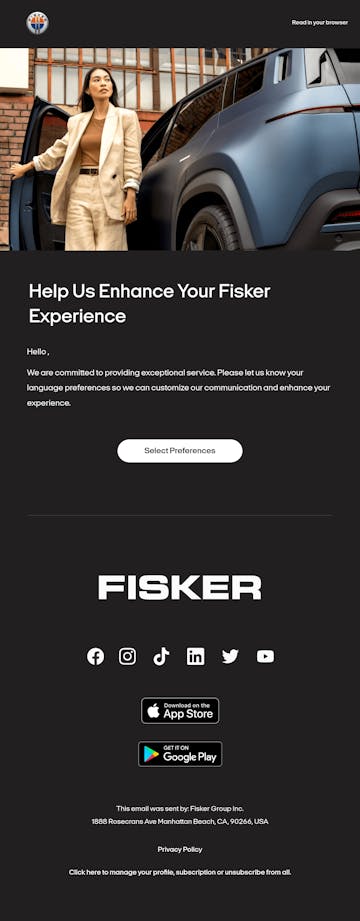 Fisker Inc Email Design Thumbnail Preview