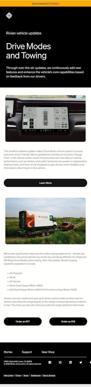 Rivian Email Design Thumbnail Preview