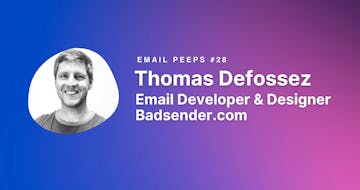 Email Peeps 28: Thomas Defossez