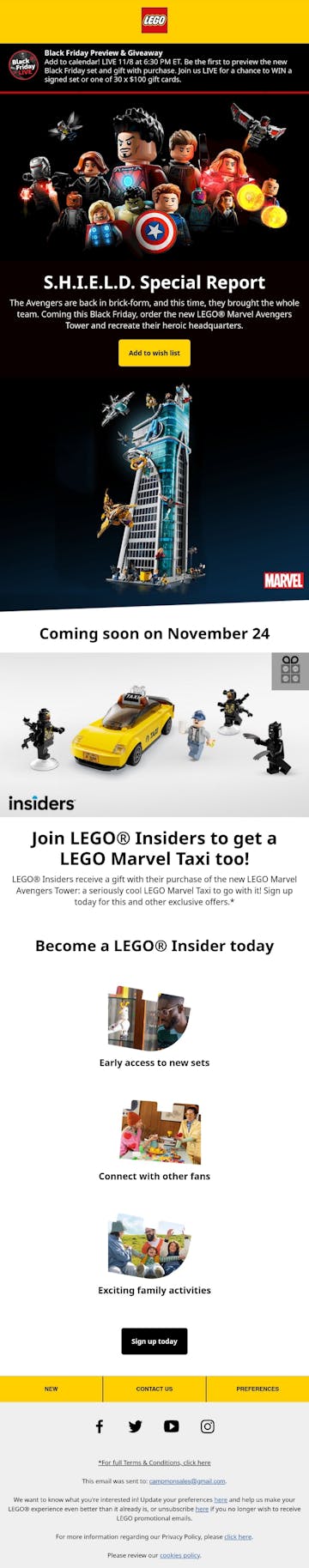 LEGO® News Email Design Thumbnail Preview