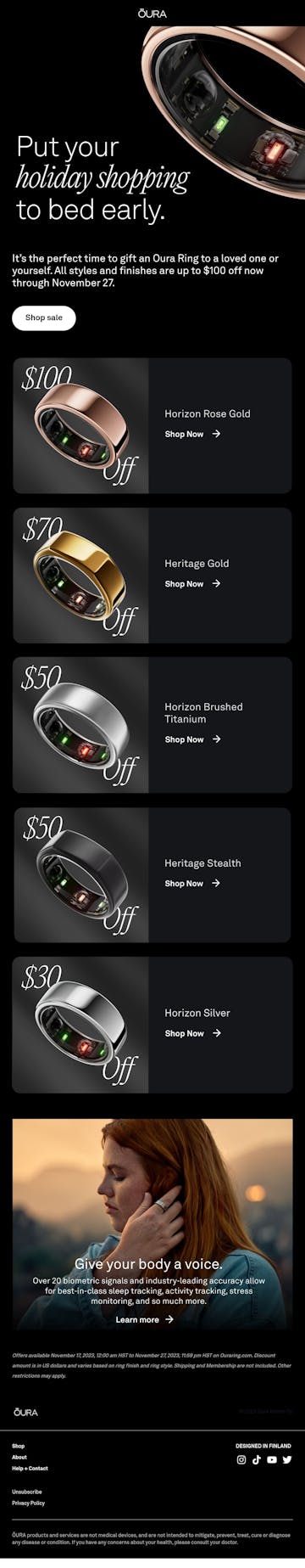 Oura Email Design Thumbnail Preview