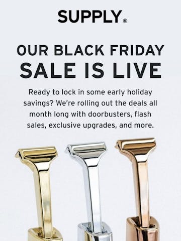 Supply Black Friday Email Design Thumbnail Preview