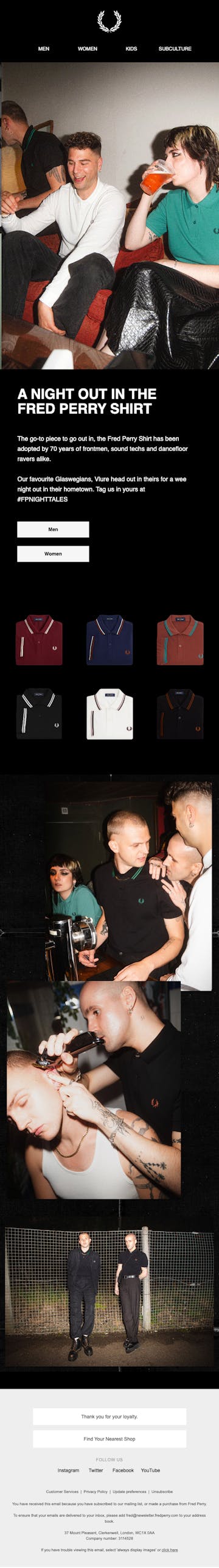 Fred Perry Email Design Thumbnail Preview