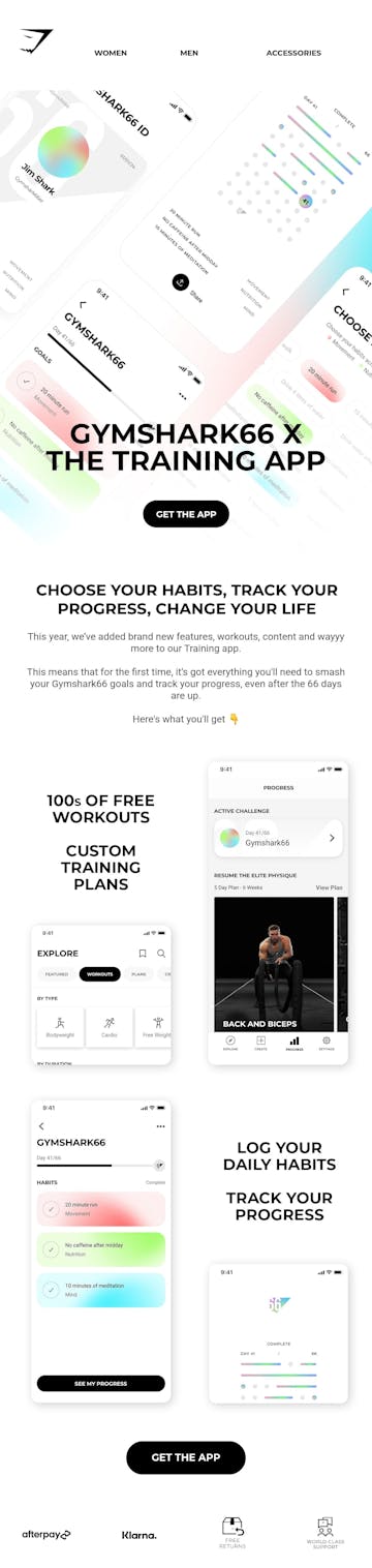 Gymshark Email Design Thumbnail Preview