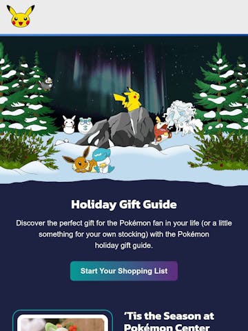 The Pokémon Company International Email Design Thumbnail Preview