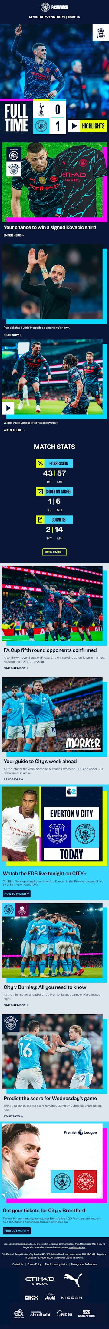 Man City Email Design Thumbnail Preview