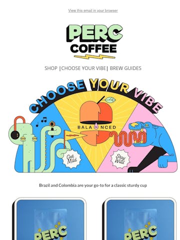 PERC Coffee Email Design Thumbnail Preview