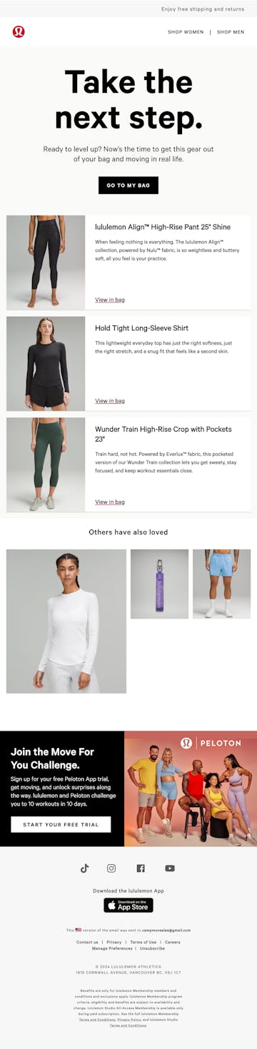lululemon Email Design Thumbnail Preview