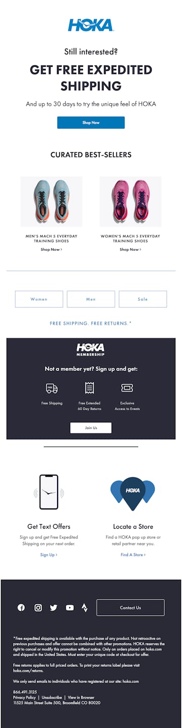 HOKA Email Design Thumbnail Preview