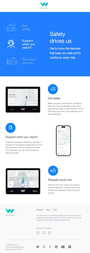 Waymo Email Design Thumbnail Preview