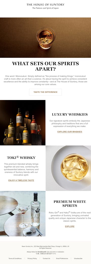 House of Suntory Email Design Thumbnail Preview
