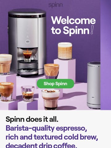 Spinn Coffee Email Design Thumbnail Preview