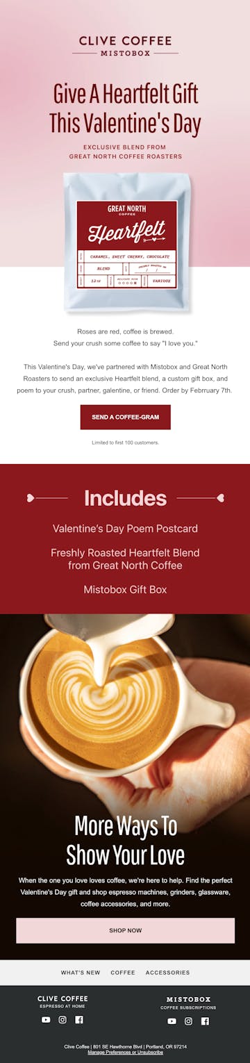 Clive Coffee Email Design Thumbnail Preview