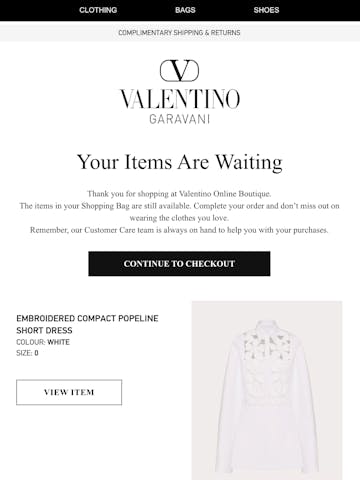 Valentino Email Design Thumbnail Preview