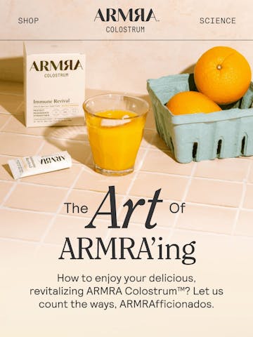 ARMRA Colostrum Email Design Thumbnail Preview