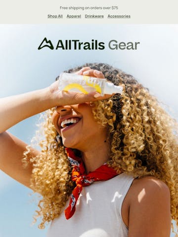 AllTrails Gear Shop Email Design Thumbnail Preview