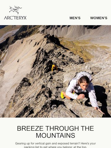 Arc’teryx Email Design Thumbnail Preview