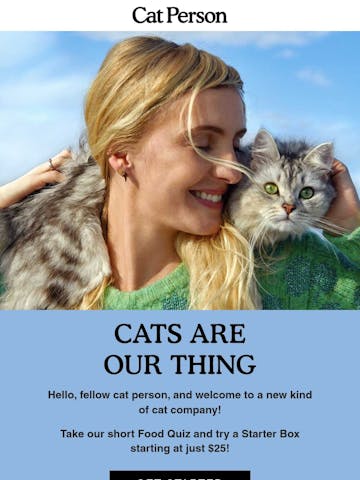 Cat Person Email Design Thumbnail Preview