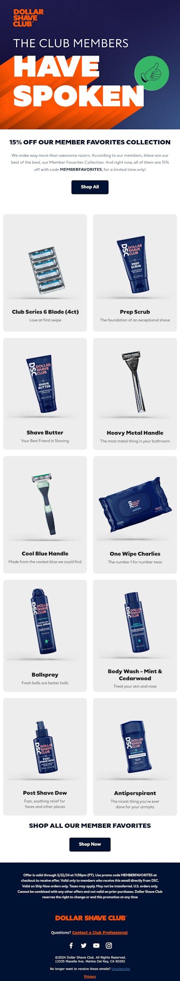 Dollar Shave Club Email Design Thumbnail Preview