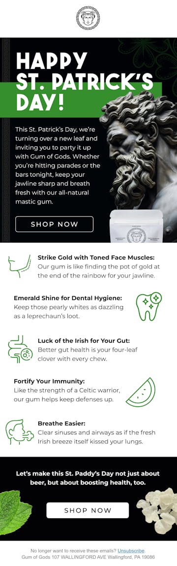 Gum of Gods Email Design Thumbnail Preview