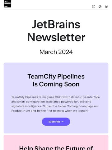 The JetBrains team Email Design Thumbnail Preview