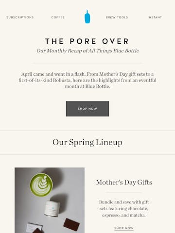 Blue Bottle Coffee Email Design Thumbnail Preview