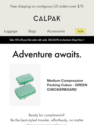CALPAK Email Design Thumbnail Preview