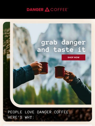 Danger Coffee Email Design Thumbnail Preview