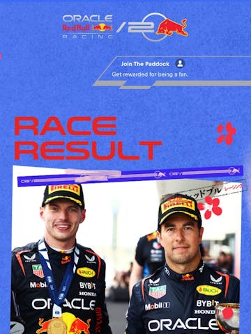 Oracle Red Bull Racing Email Design Thumbnail Preview
