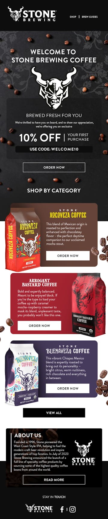 Stone Brewing Coffee Email Design Thumbnail Preview