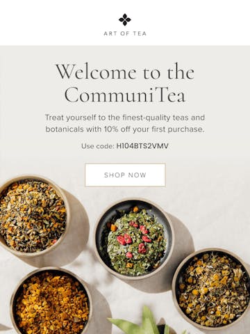 Art of Tea Email Design Thumbnail Preview