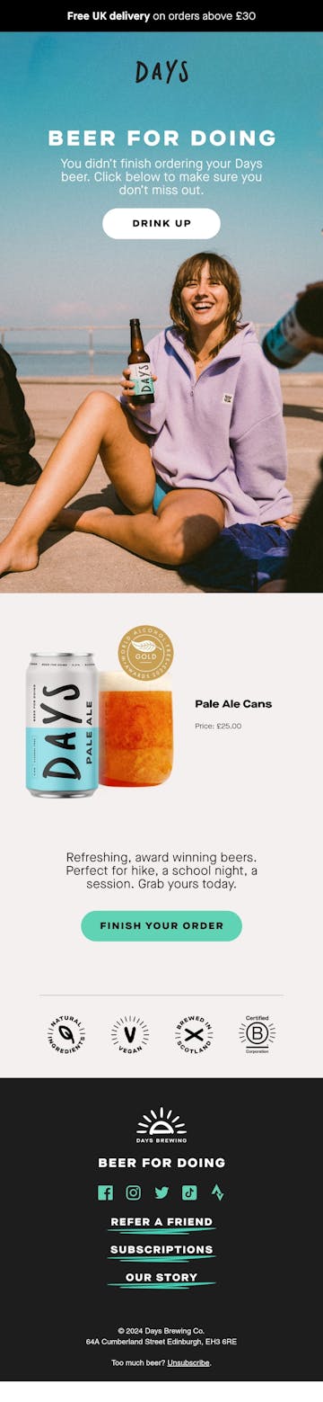 Days Brewing Co Email Design Thumbnail Preview