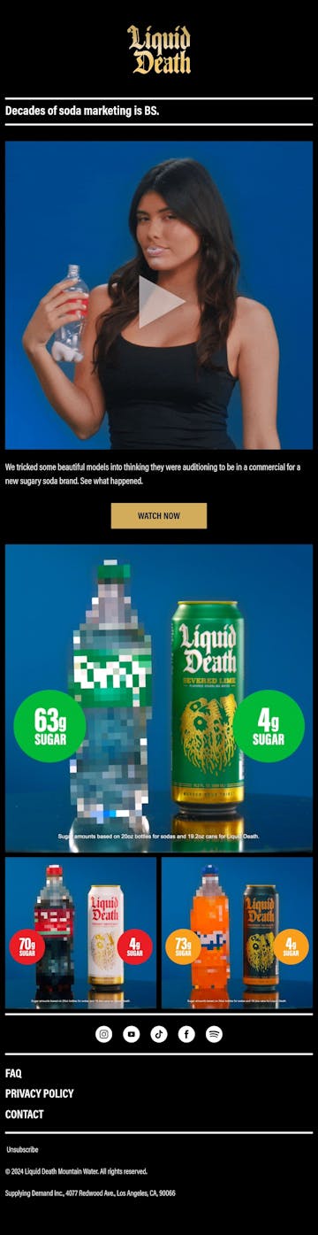 Liquid Death Email Design Thumbnail Preview