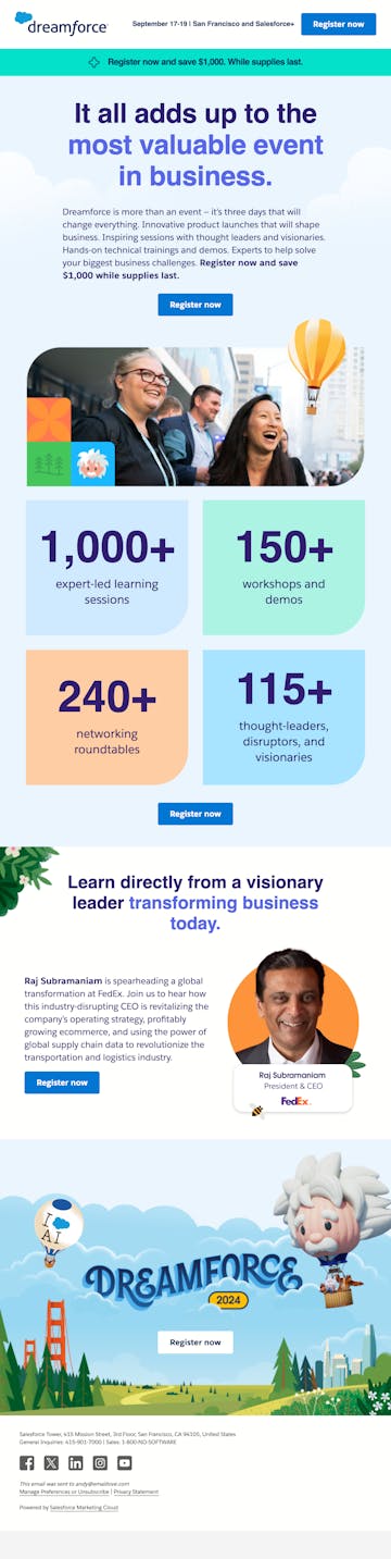 Dreamforce Email Design Thumbnail Preview