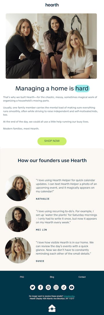 Hearth Display Email Design Thumbnail Preview