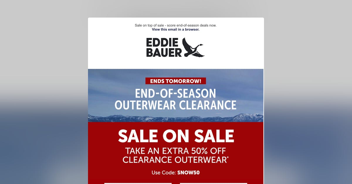 Email Inspiration from Eddie Bauer Email Love