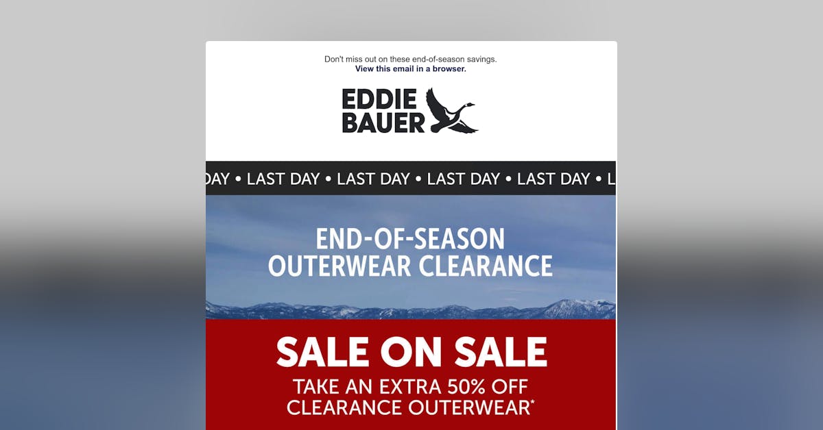 Email Inspiration from Eddie Bauer Email Love