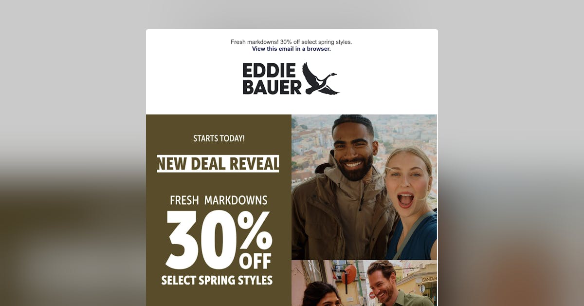 Email Inspiration from Eddie Bauer Email Love