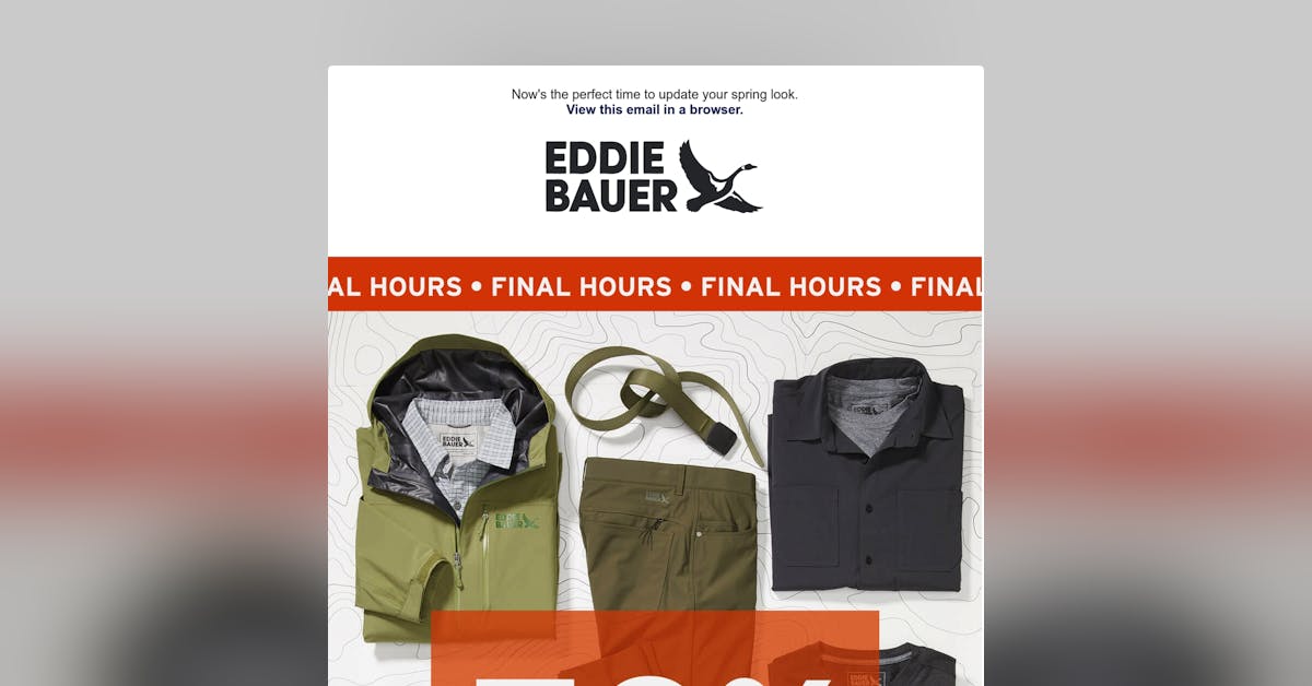 Email Inspiration from Eddie Bauer Email Love